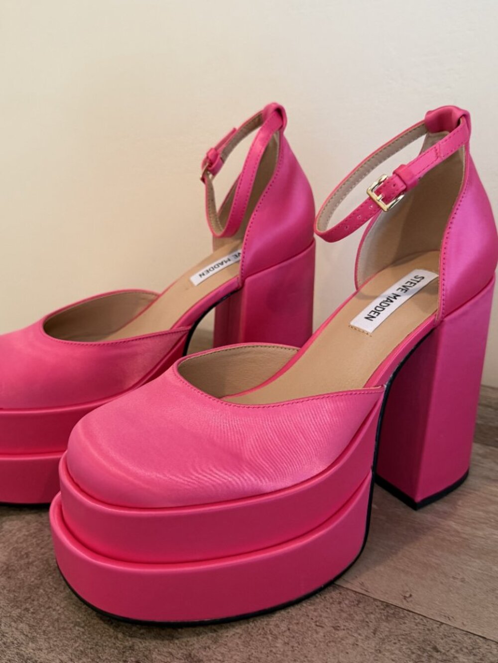 Steve Madden | Pink Satin Charlize Heels - Picture 6 of 11
